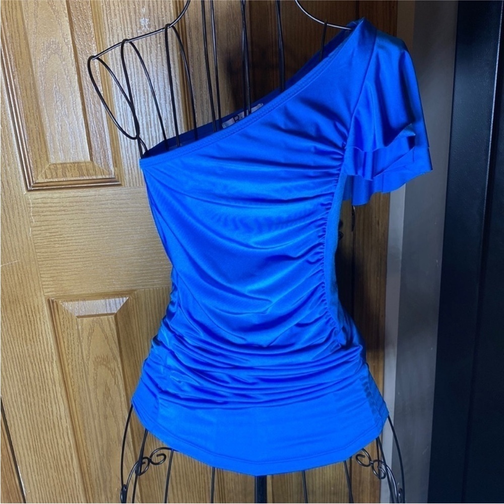 Vibrant Blue One-Shoulder Top